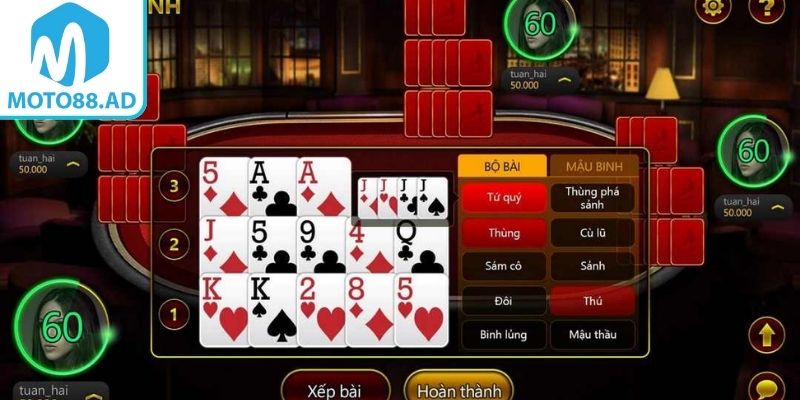 Luật chơi Mậu binh Moto88 chi tiết