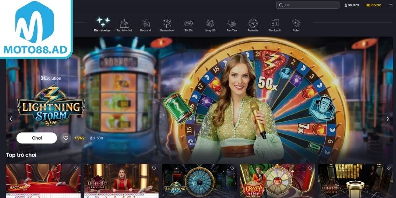 Kho trò chơi live casino đa dạng và chuyên sâu